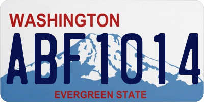 WA license plate ABF1014