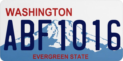 WA license plate ABF1016