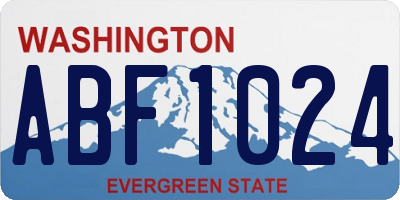 WA license plate ABF1024