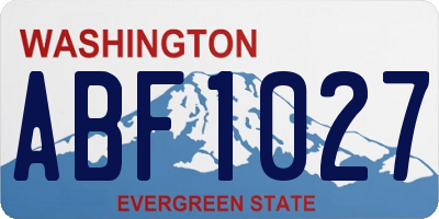 WA license plate ABF1027