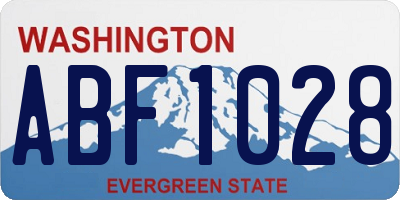 WA license plate ABF1028