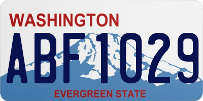 WA license plate ABF1029