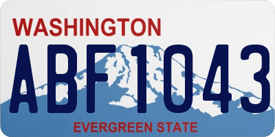 WA license plate ABF1043