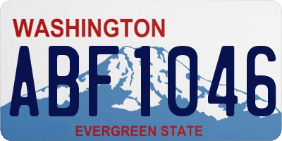 WA license plate ABF1046
