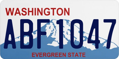 WA license plate ABF1047