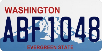 WA license plate ABF1048