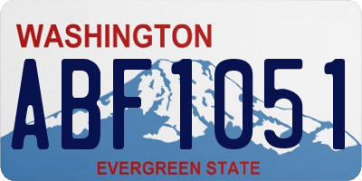 WA license plate ABF1051