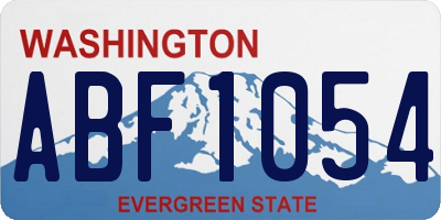 WA license plate ABF1054