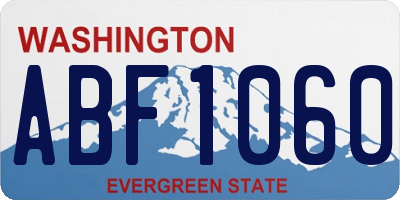 WA license plate ABF1060