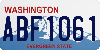 WA license plate ABF1061