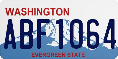 WA license plate ABF1064