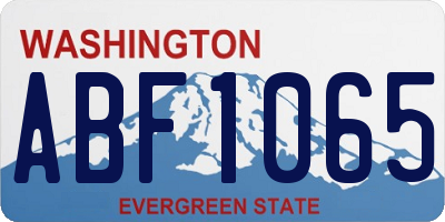 WA license plate ABF1065