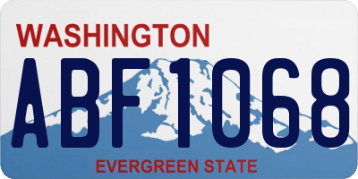 WA license plate ABF1068