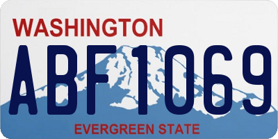 WA license plate ABF1069