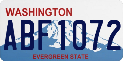 WA license plate ABF1072