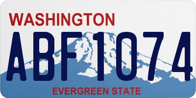 WA license plate ABF1074