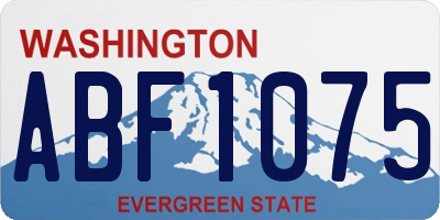 WA license plate ABF1075