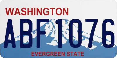 WA license plate ABF1076