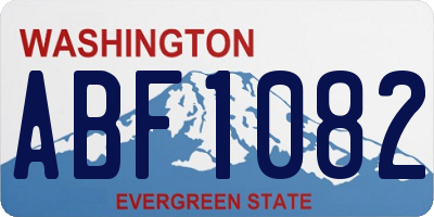 WA license plate ABF1082
