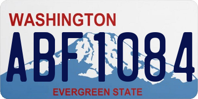 WA license plate ABF1084