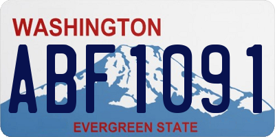 WA license plate ABF1091