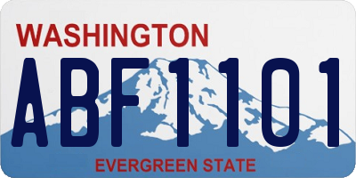 WA license plate ABF1101