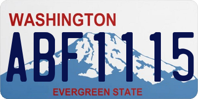 WA license plate ABF1115