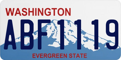 WA license plate ABF1119