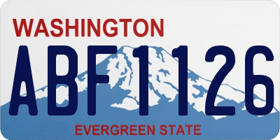 WA license plate ABF1126