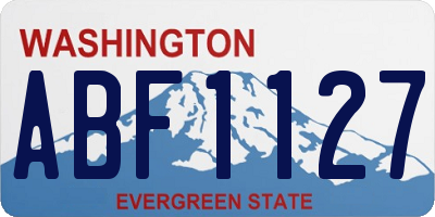 WA license plate ABF1127