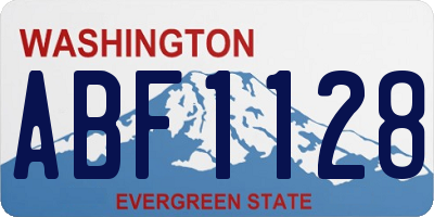 WA license plate ABF1128