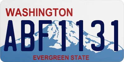 WA license plate ABF1131