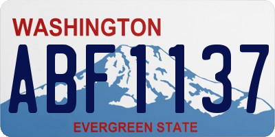 WA license plate ABF1137