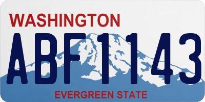 WA license plate ABF1143