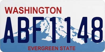 WA license plate ABF1148