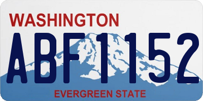WA license plate ABF1152