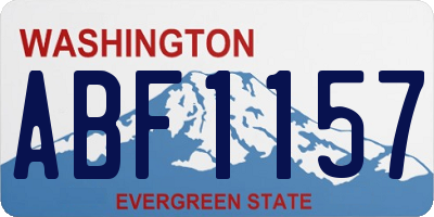 WA license plate ABF1157