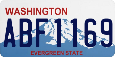 WA license plate ABF1169