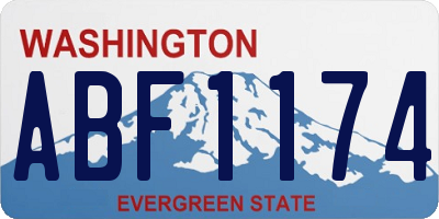 WA license plate ABF1174