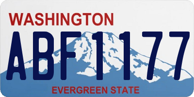 WA license plate ABF1177