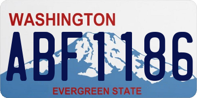 WA license plate ABF1186