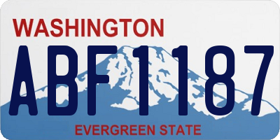 WA license plate ABF1187