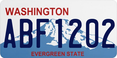 WA license plate ABF1202