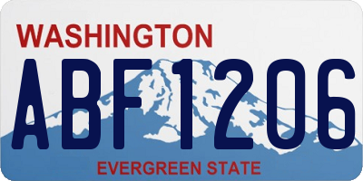 WA license plate ABF1206