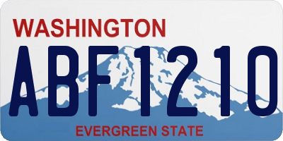 WA license plate ABF1210
