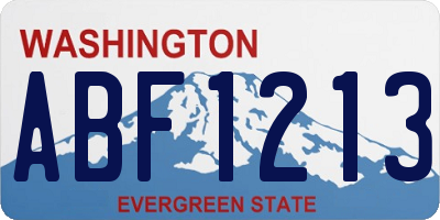 WA license plate ABF1213
