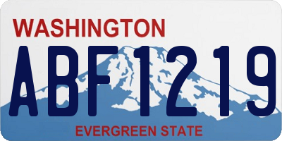 WA license plate ABF1219