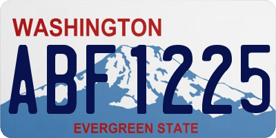 WA license plate ABF1225