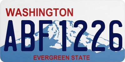 WA license plate ABF1226