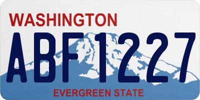 WA license plate ABF1227